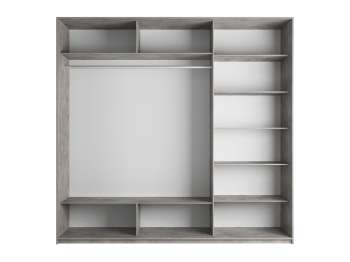 Шкаф-купе Прайм 3-х дверный ДСП/Стекло белое/Доводчики 180х57х230