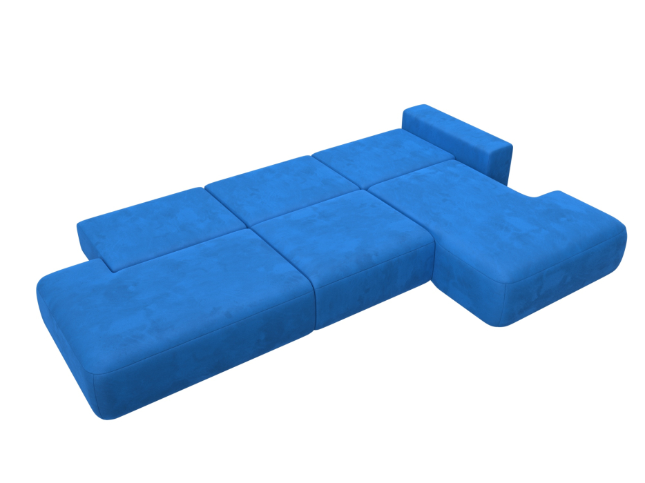 Диваны угловые в гостиную, Диван угловой Лига-036 Модерн Лонг правый угол, велюр