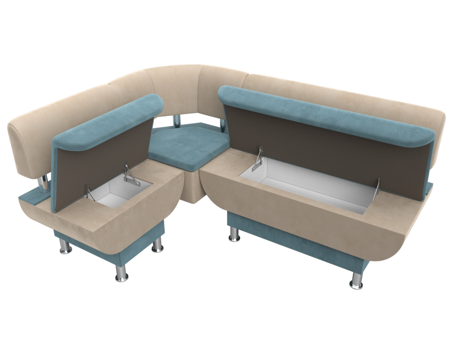 Кухонные уголки, Кухонный угловой диван Альфа левый угол, велюр