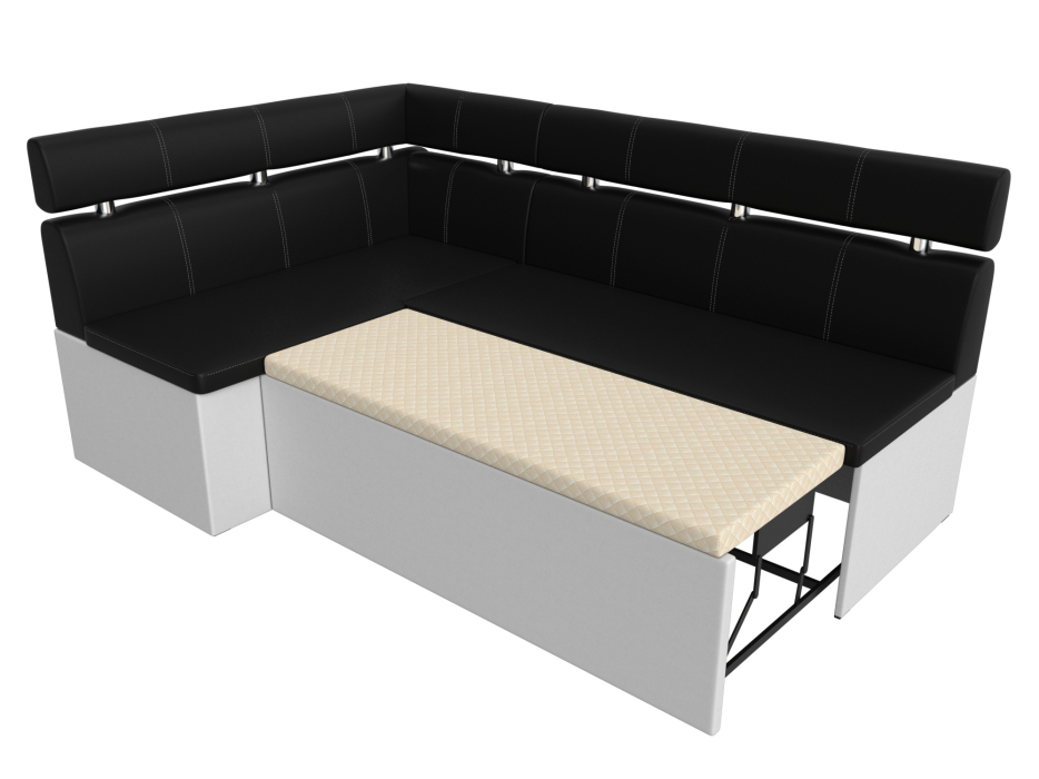 Диваны угловые кухонные, Кухонный угловой диван Классик левый угол, экокожа