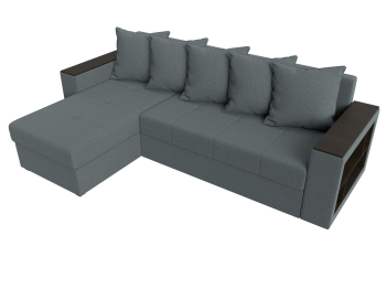 Диван угловой Дубай Лайт правый угол, рогожка Амур