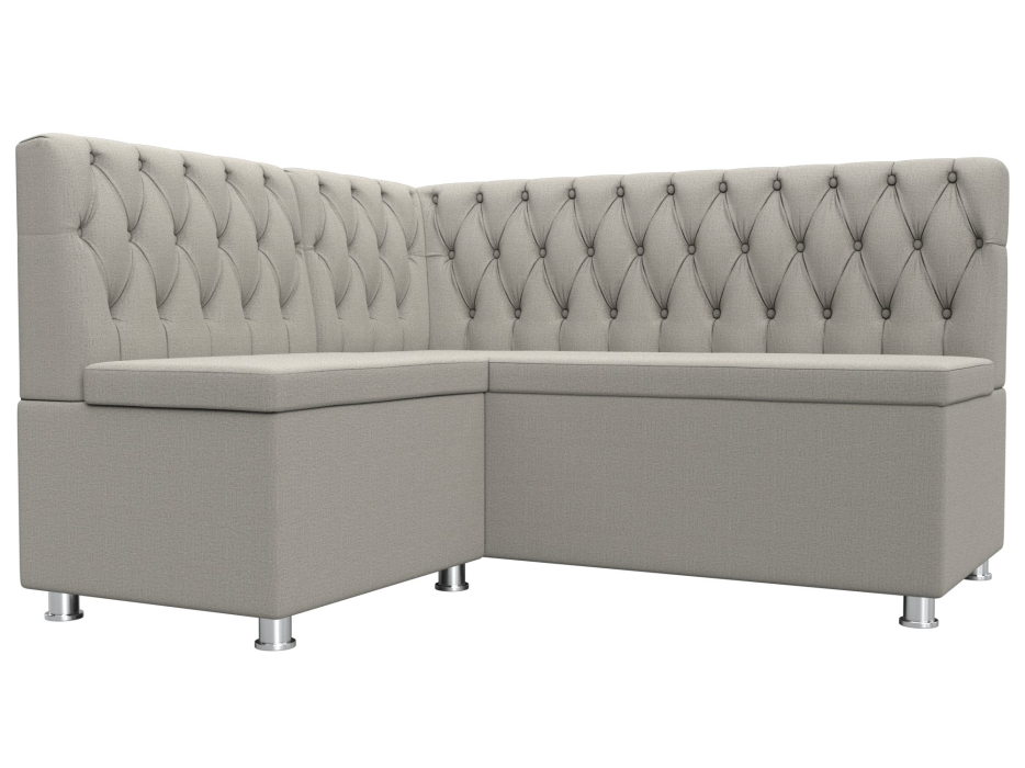 Кухонные уголки, Диван кухонный угловой Мирта левый угол, рогожка Амур