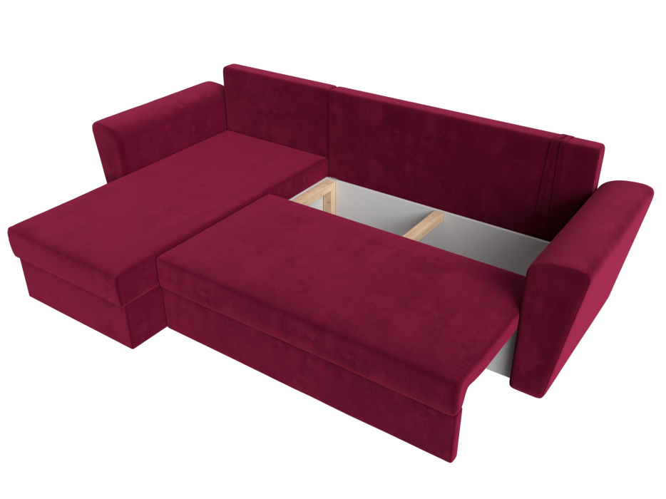 Диваны угловые в гостиную, Угловой диван Амстердам Лайт левый угол, микровельвет