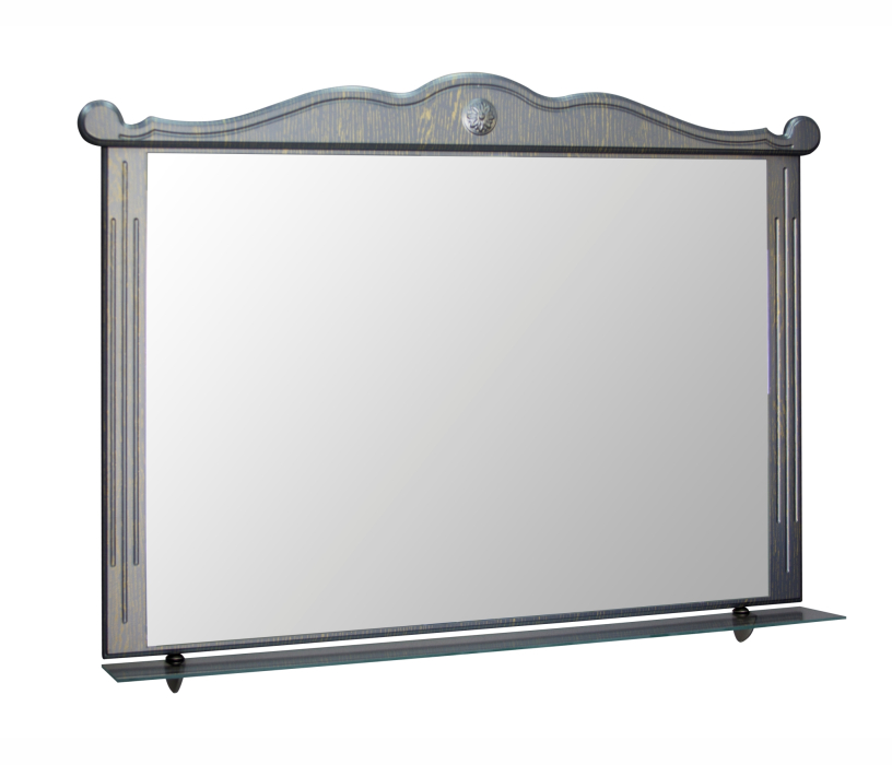 Мебель для ванных комнат, Набор мебели для ванной Mixline Прованс-80 черный (зеркало, пенал правый, тумба на цоколе, раковина)