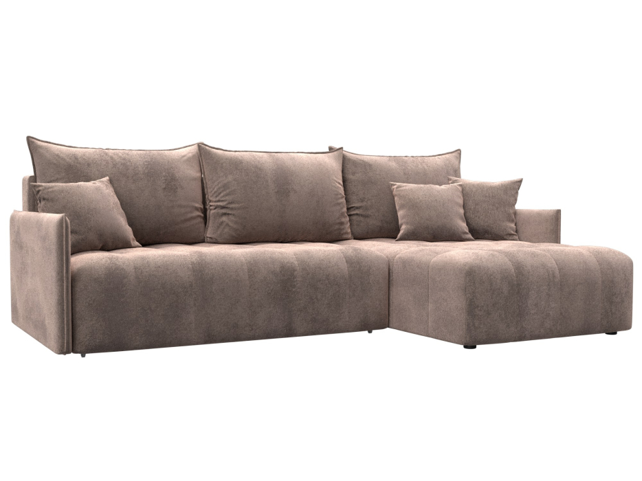 Диваны угловые в гостиную, Диван угловой Лига-054 НПБ угол универсальный, велюр TOWER