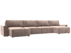 Диваны еврокнижки, Диван п-образный Лига-048 НПБ лонг, велюр TOWER