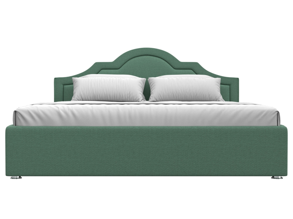 Мягкая кровать, Кровать интерьерная Афина 180, рогожка Амур