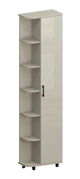 Шкафы одностворчатые, Модульная система Грейс Шкаф ШК-5025  Серый Кашемир