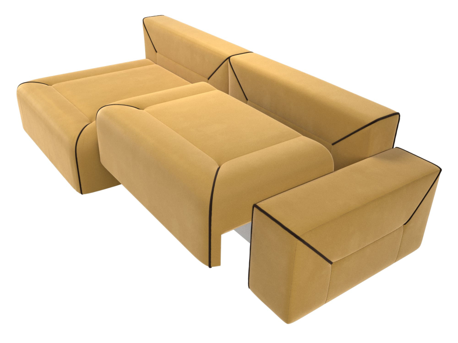 Диваны угловые в гостиную, Диван угловой Кёльн, микровельвет, левый угол