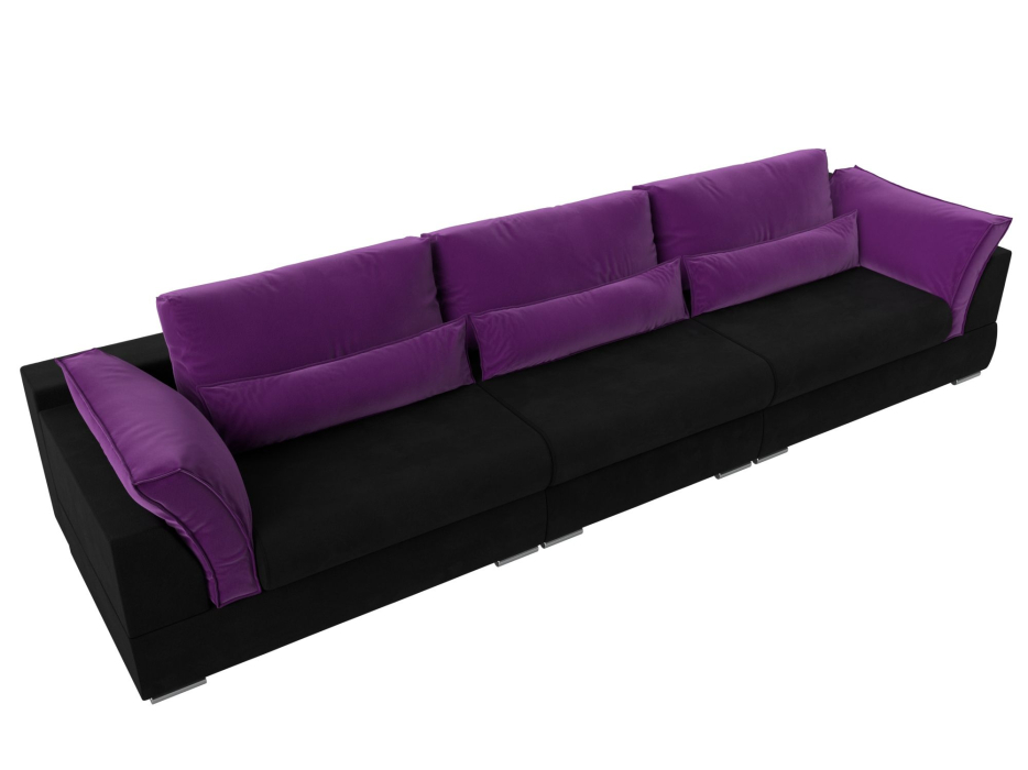 Диваны с ящиком для белья, Прямой диван Пекин Long, микровельвет