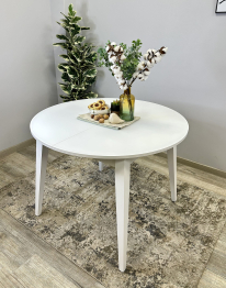 Стол Kenner 1000 M раздвижной, стекло белое сатин