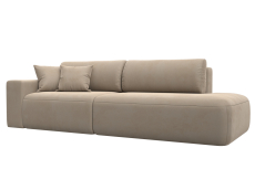 Диваны еврокнижки, Диван прямой Лига-036 Модерн подлокотник слева, велюр