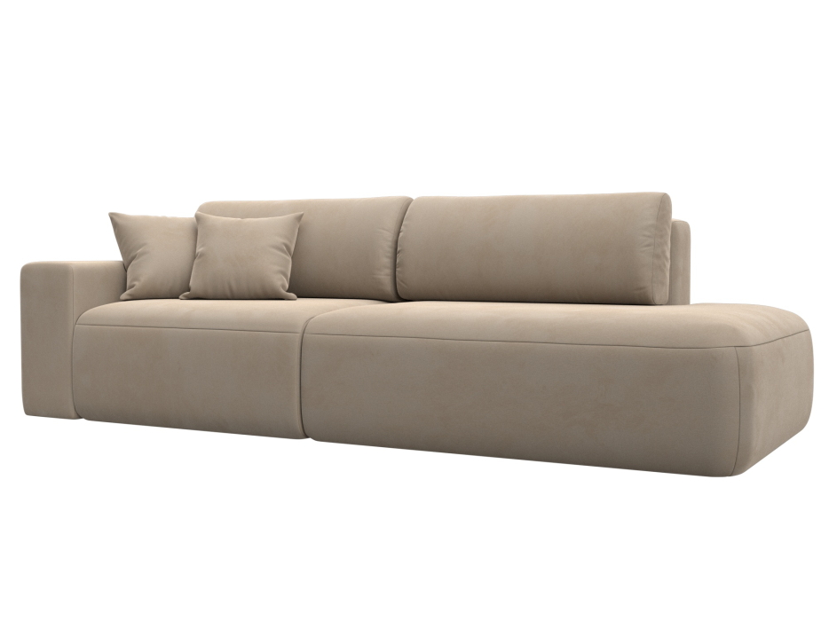 Диваны еврокнижки, Диван прямой Лига-036 Модерн подлокотник слева, велюр