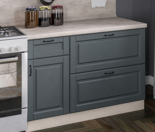 Кухонный гарнитур Регина 2,4м Серый матовый