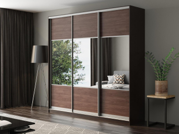 Шкаф-купе Айсберг 230 ВЕНГЕ (шамони темный/комбинированный)