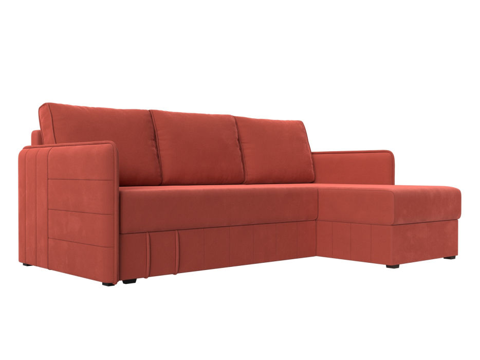 Диваны угловые в гостиную, Диван угловой Слим универсальный угол, микровельвет