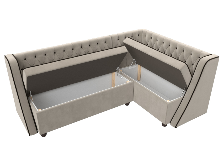 Диваны угловые кухонные, Кухонный угловой диван Лофт правый угол, микровельвет