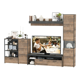 Стенка в гостиную с подсветкой серии Трувор № 21