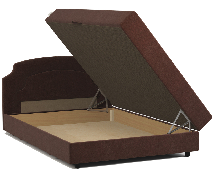 Мягкая кровать, Кровать тахта односпальная с подъемным механизмом и матрасом Шарм 90, велюр