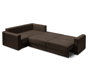 Диван угловой Мэдисон Лонг со спальным местом, микровелюр