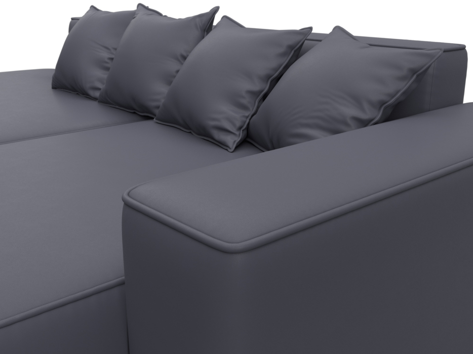 Диваны угловые в гостиную, Диван угловой Лига-065 угол правый, экокожа GRIFON