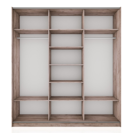 Шкаф-купе Прайм 3-х дверный Стекла черные/Доводчики 210х57х230