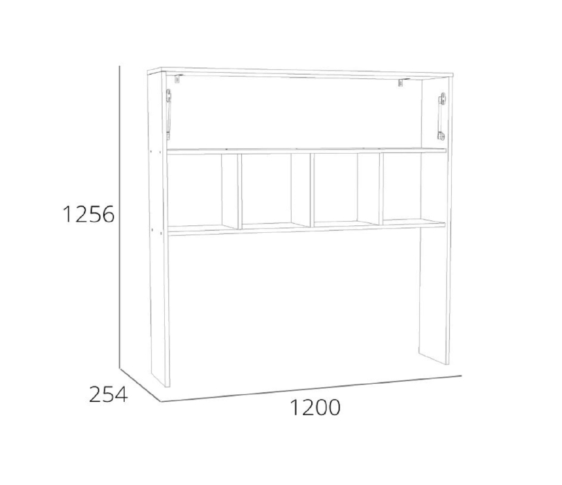 Прямые, Стол письменный с надстройкой Элиот НМ 041.68 + НМ 041.69