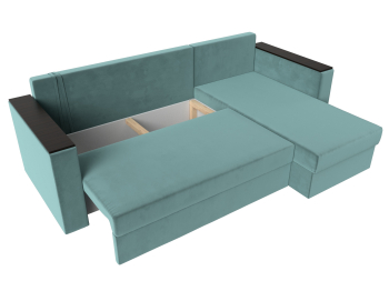 Диван угловой Атланта без стола универсальный угол, велюр