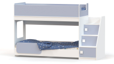 Для подростков, Кровать двухъярусная с угловой лестницей Ridgimmi 4.3