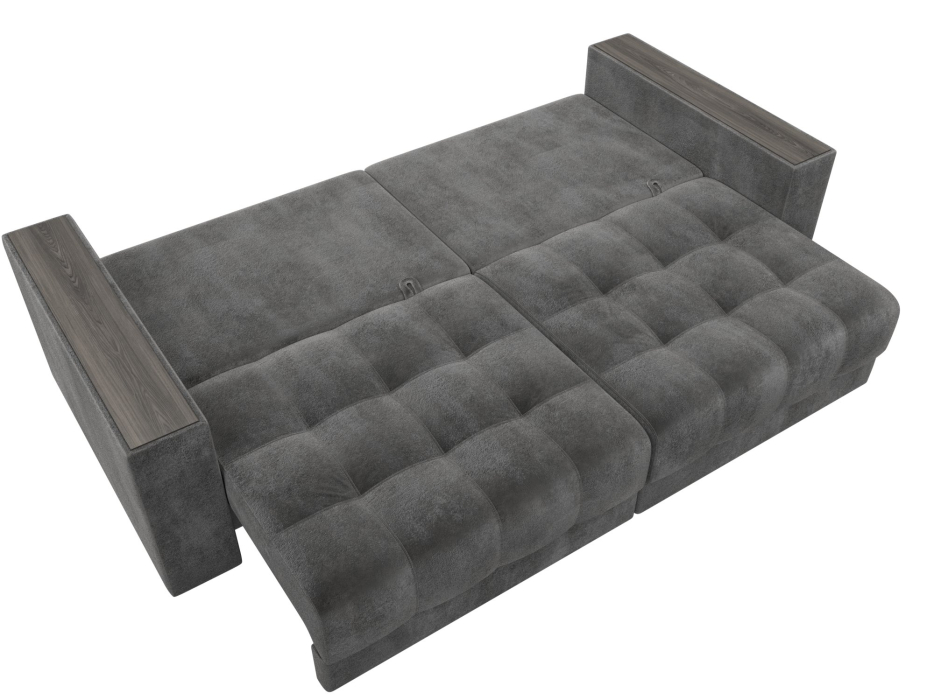 Диваны еврокнижки, Диван прямой с декором Лига-049 НПБ, велюр TOWER