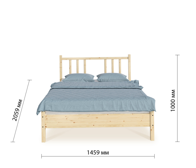 Кантри (Карелия), Кантри (Карелия) МС-21/1 кровать 2000*1400 сосна