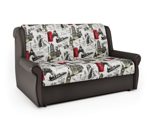 Диван-кровать Аккорд М 120, велюр/экокожа