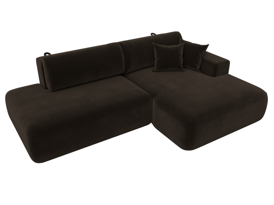 Диваны угловые в гостиную, Диван угловой Лига-036 Модерн правый угол, микровельвет