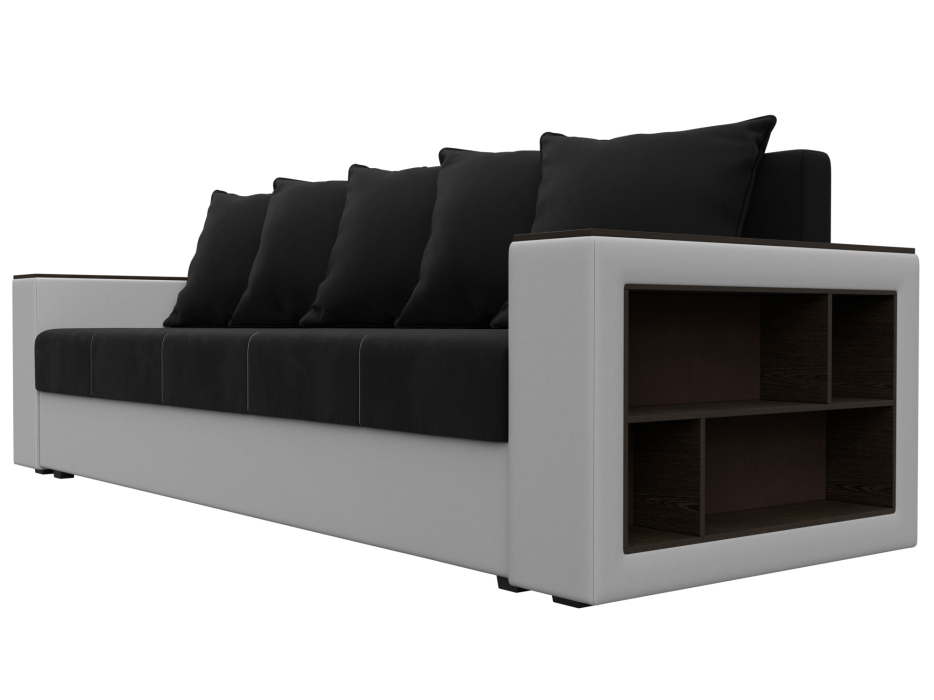 Диваны еврокнижки, Диван прямой Дубай Лайт, микровельвет/экокожа