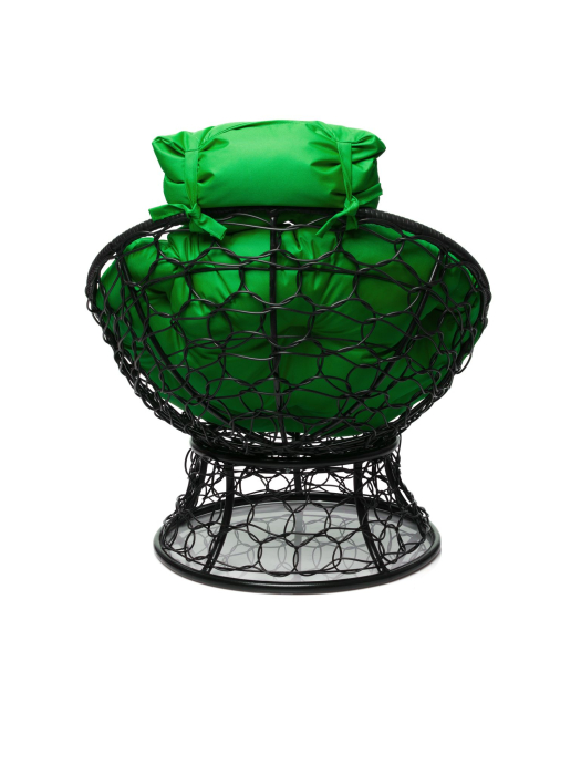 Кресла, Кресло ПАПАСАН мини с ротангом чёрное