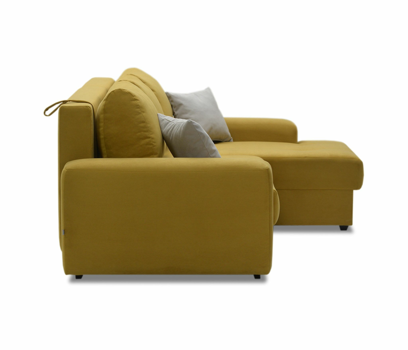 Диваны угловые, Угловой диван Коста, еврокнижка, велюр,  правый угол