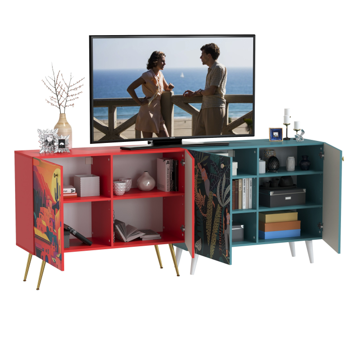 ТВ-тумбы, Комоды с рисунками на фасадах Либера и Кармин