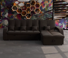Диваны с ящиком для белья, Модульный диван Майами-2,микровелюр,антивандальная и водостойкая ткань,венеция