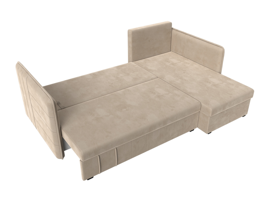 Диваны угловые в гостиную, Диван угловой Слим универсальный угол, велюр