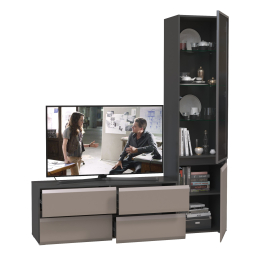 Гостиная Сидней № 09 с фасадами стекло