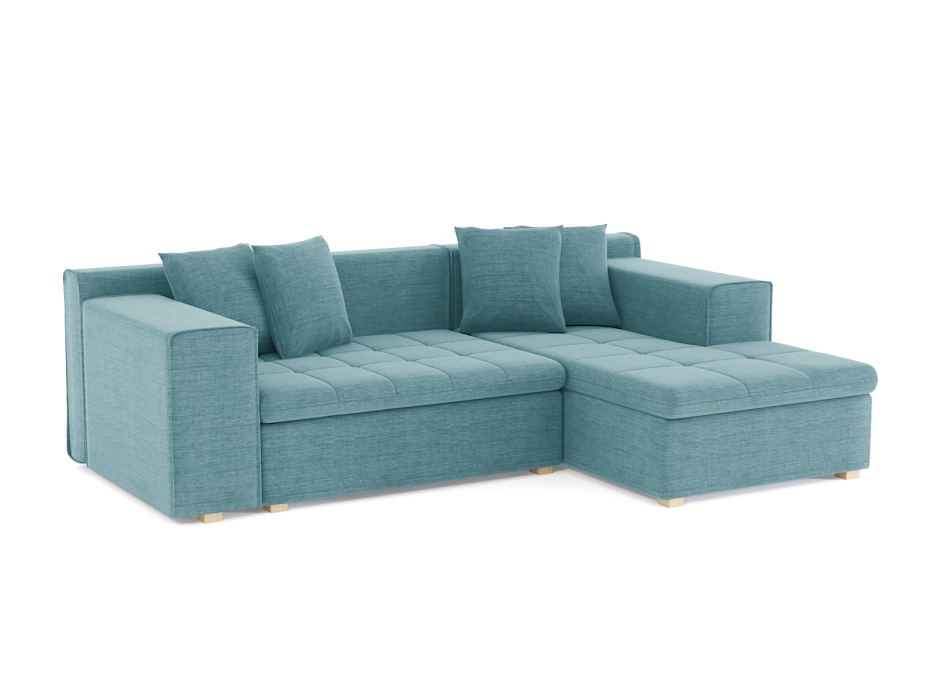 Диваны угловые в гостиную, Диван угловой Чикаго без механизма, рогожка