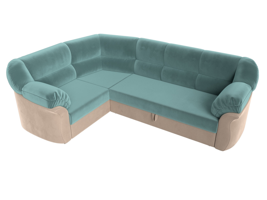 Диваны угловые в гостиную, Диван угловой Карнелла левый угол, велюр