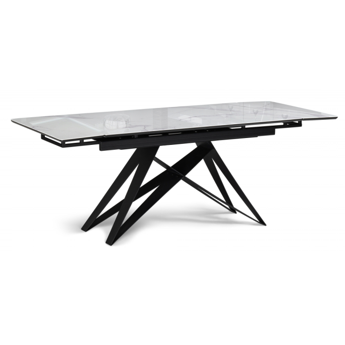 Обеденные столы, Стеклянный стол Блэкберн new 140(200)х80х75