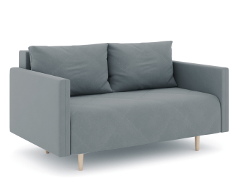 Диван прямой нераскладной Милли мини 2-х  местный с подлокотниками, велюр