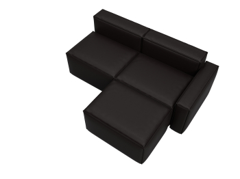 Диван угловой модульный Лига-063 угол правый, экокожа GRIFON