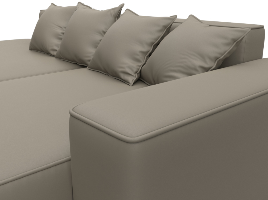 Диваны угловые в гостиную, Диван угловой Лига-065 угол правый, экокожа GRIFON