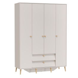 Шкаф 4-х дверный с двумя ящиками Афина 4-75930