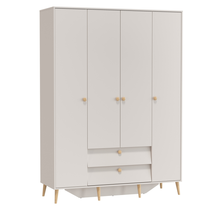 Для одежды, Шкаф 4-х дверный с двумя ящиками Афина 4-75930