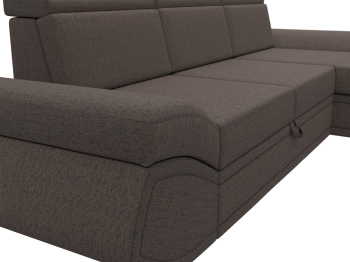 Диван угловой Лига-032 правый угол, рогожка Амур