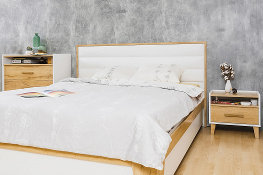 Кровати, Кровать с ортопедическим основанием (дерево) Айрис 307 Люкс 160х200, дуб